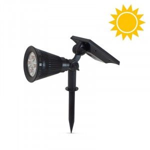 Spot solaire sur piquet de jardin 2W 3000K