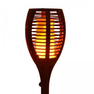 Flambeau solaire LED avec ampoule effet feu