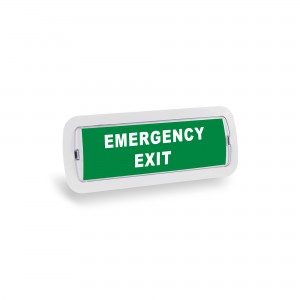 Kit Pictogramme autocollant "EMERGENCY EXIT" + Bloc d'éclairage 3W