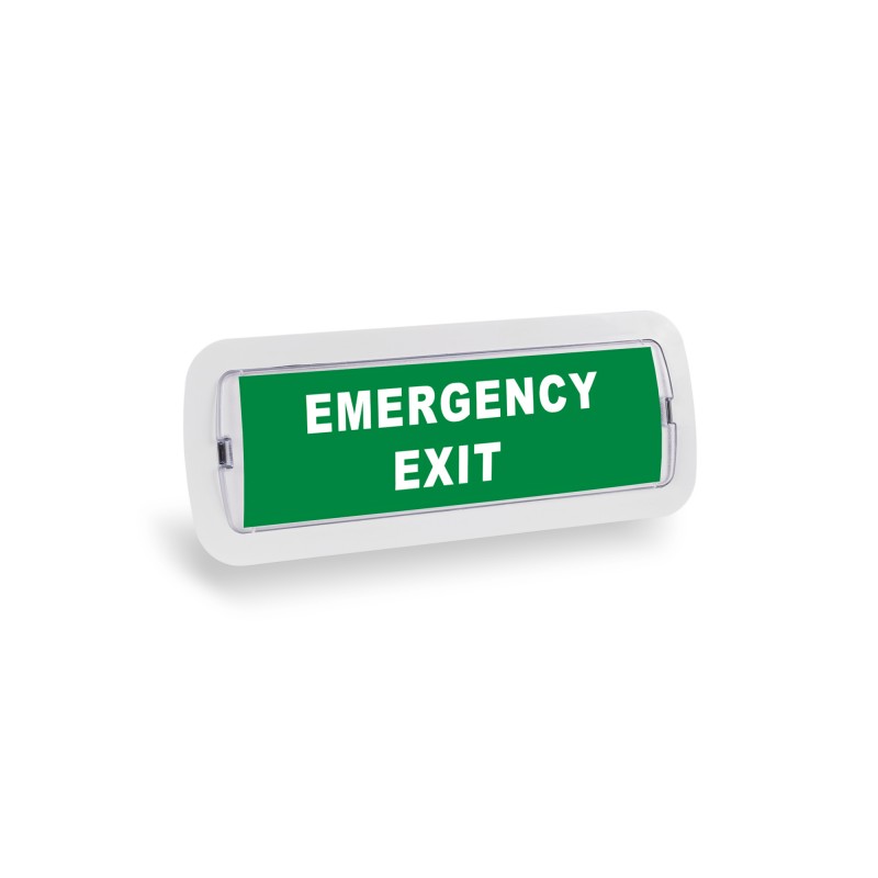 Kit Pictogramme autocollant "EMERGENCY EXIT" + Bloc d'éclairage 3W