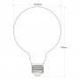 Ampoule LED décorative "Milky" - E27 G125 - 6W - 3000K