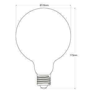 Ampoule LED décorative "Milky" - E27 G125 - 6W - 3000K