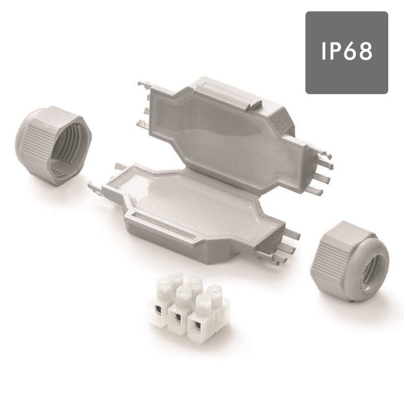 MINI TORPEDO ESTANCO CON GEL GEL IP68 Y REGLETA 3x2,5mm. BLISTER 1UND
