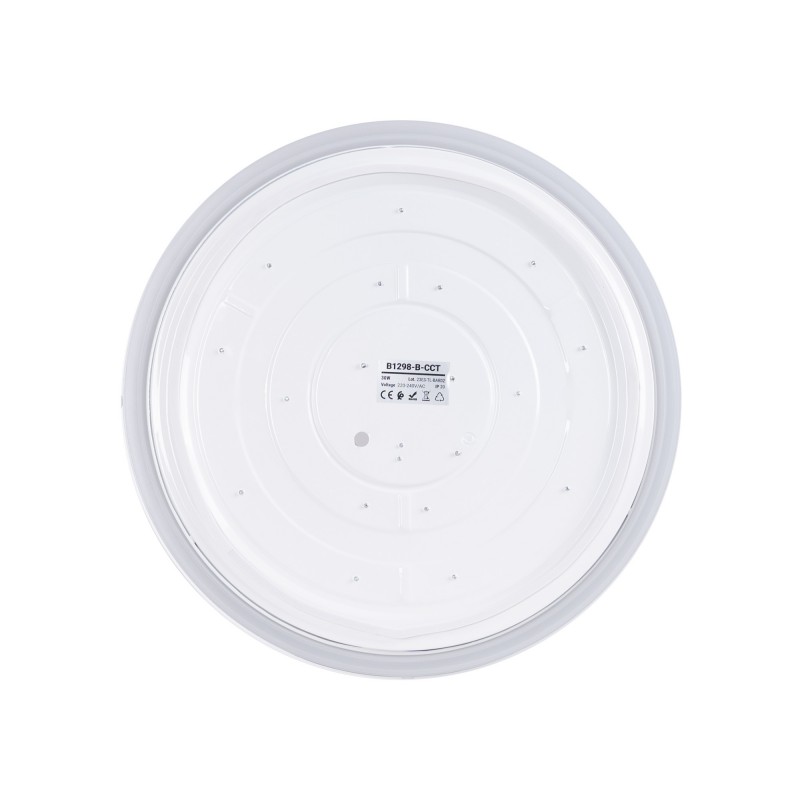 Plafonnier LED rond cadre blanc