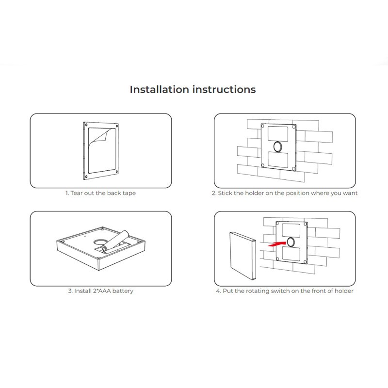 Télécommande murale rubans led