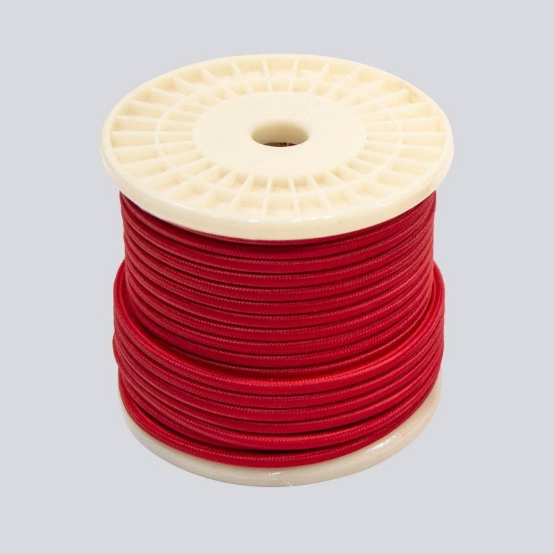 Câble électrique tissu 1 couleur 2 x 0,75 bobine