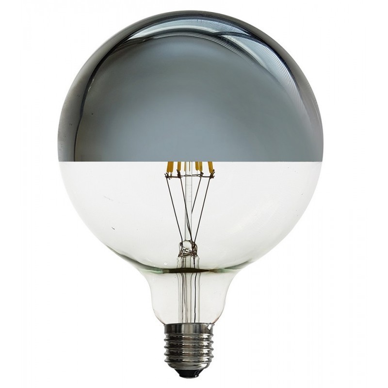 Ampoule LED décorative miroir argenté E27 G125 - 6W - 3000K