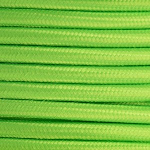 CÂBLE TEXTILE VERT FLUO 2 x 0,75