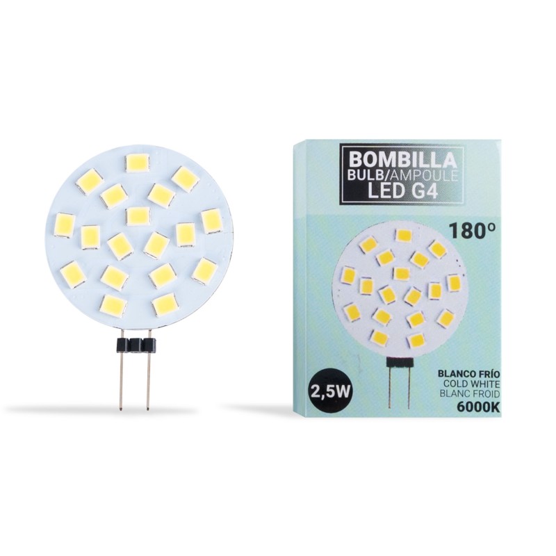 Ampoule led G4 - 6W - Blanc pur 6000K - 12v