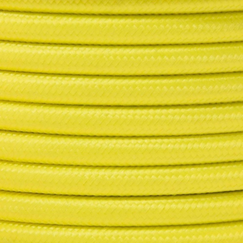 CÂBLE TEXTILE VERT FLUO 2 x 0,75