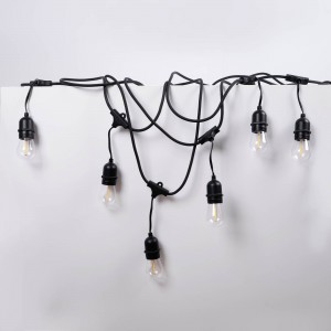 Guirlande lumineuse LED 10 ampoules E27 filament 1W