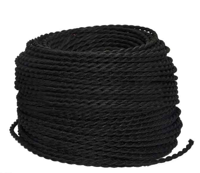 Câble électrique en tissu tressé au mètre