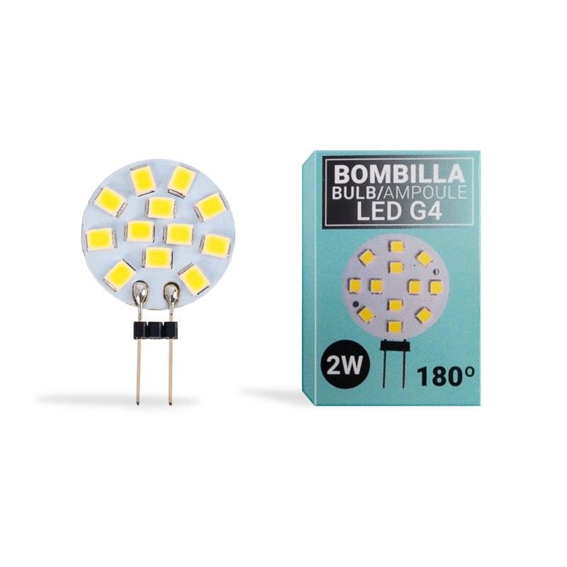 G4 LED AMPOULE 165/170lm 1,2W/12V AC / Dc , Petit Socle D