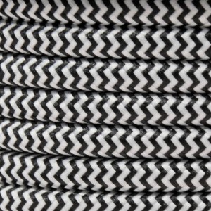 CÂBLE ELECTRIQUE TEXTILE zigzag couleur 2 x 0,75