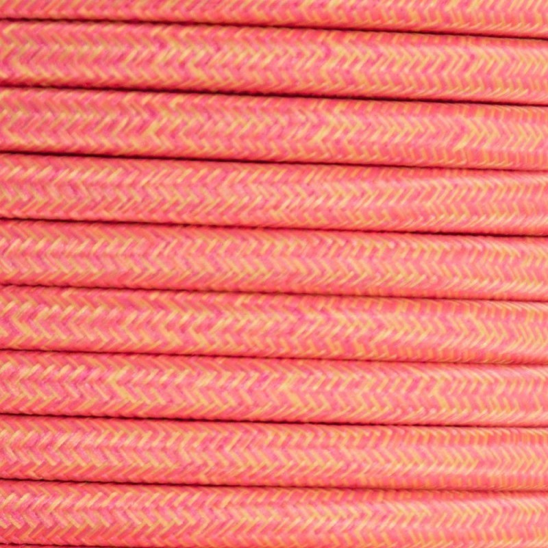 CÂBLE ELECTRIQUE TEXTILE zigzag couleur 2 x 0,75