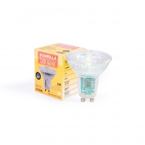 Ampoule LED GU10 6W verre -...