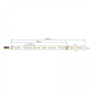 Ruban LED RGB+CCT - 70W - 24V - IP20 - 5 mètres