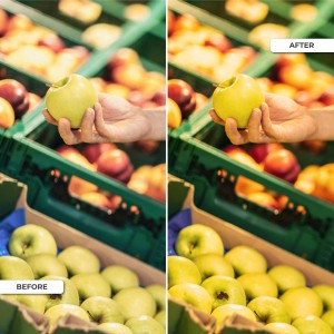 Éclairage LED des fruits et légumes