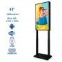 Ecran publicitaire LCD de vitrine FULL HD 43"