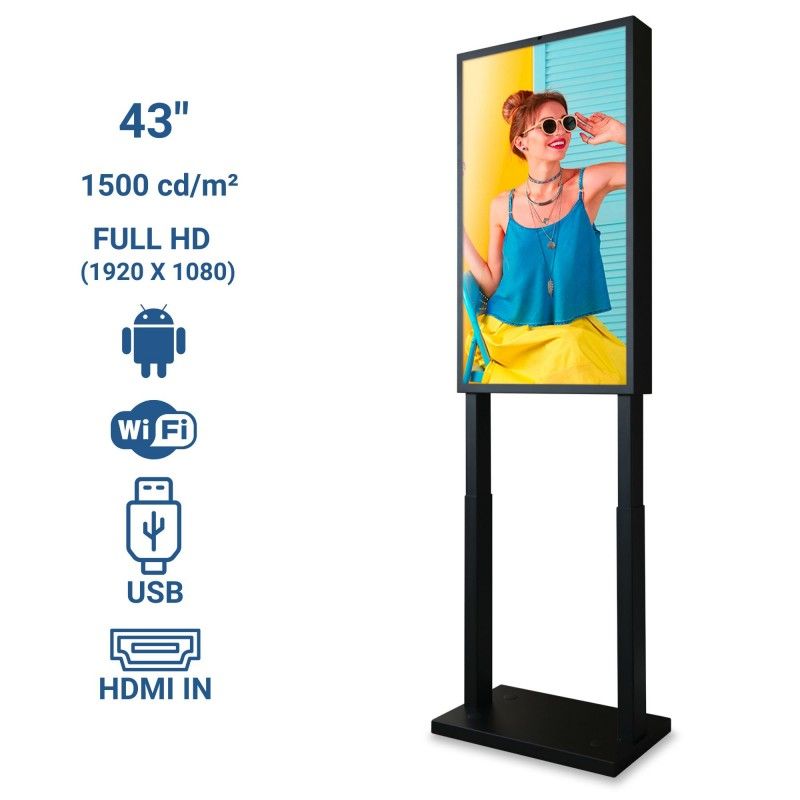 Ecran publicitaire LCD de vitrine FULL HD 43" Ecran publicitaire LCD de vitrine FULL HD 43"