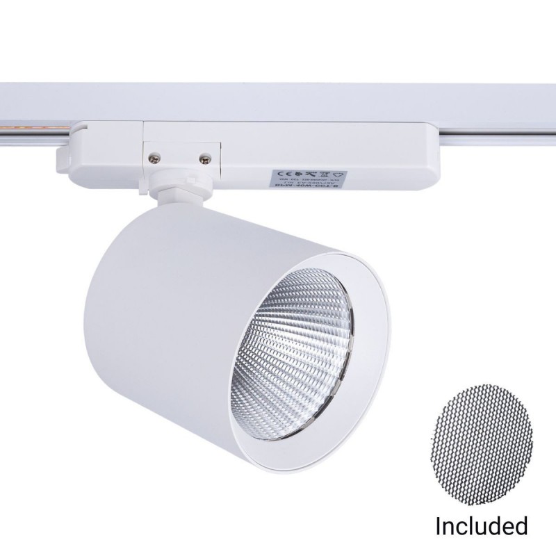 Projecteur LED sur rail monophasé CCT - 40W Projecteur LED sur rail monophasé CCT - 40W