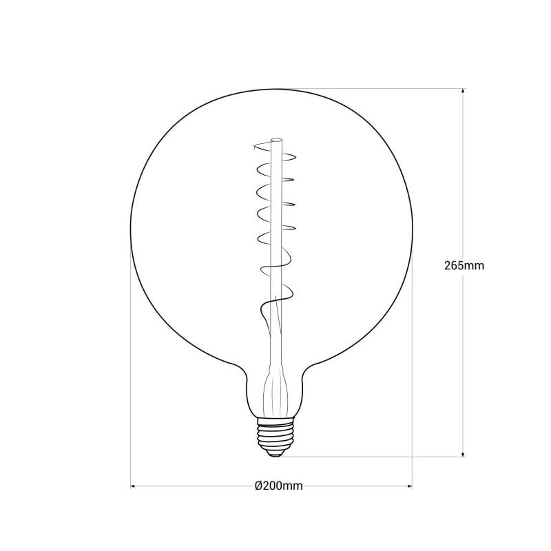 Ampoule E27 LED Filament Dimmable Globe effet fumée