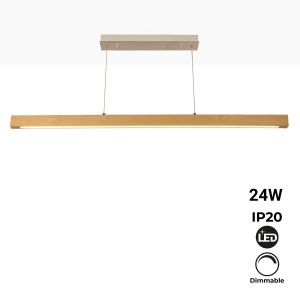 Suspension en bois "Coak" 24W dimmable