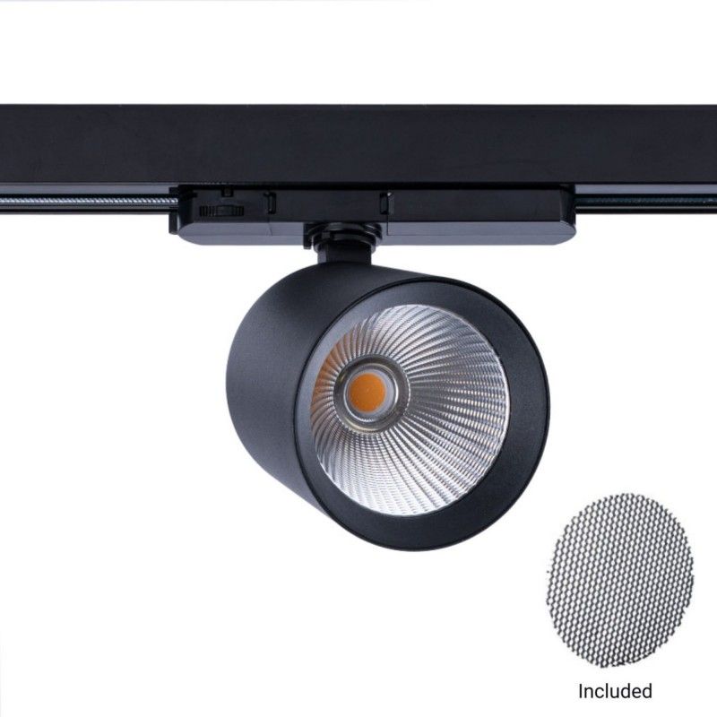 Spot LED triphasé CCT 40W Driver KGP - Noir Spot LED triphasé CCT 40W Driver KGP - Noir