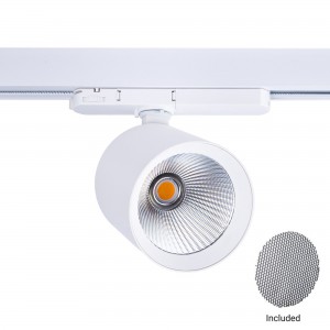 Projecteur LED sur rail triphasé blanc neutre