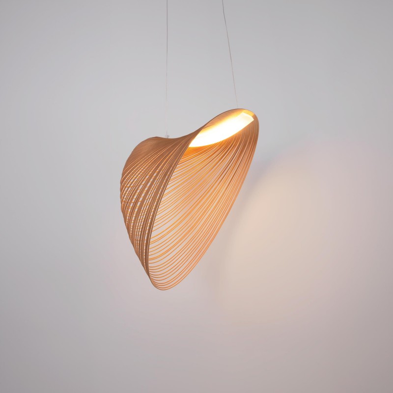 Lampe suspendue design en bois "Bogam 60" - 24W - ø 60cm