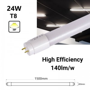Tube LED T8 150cm - 24W haute performance