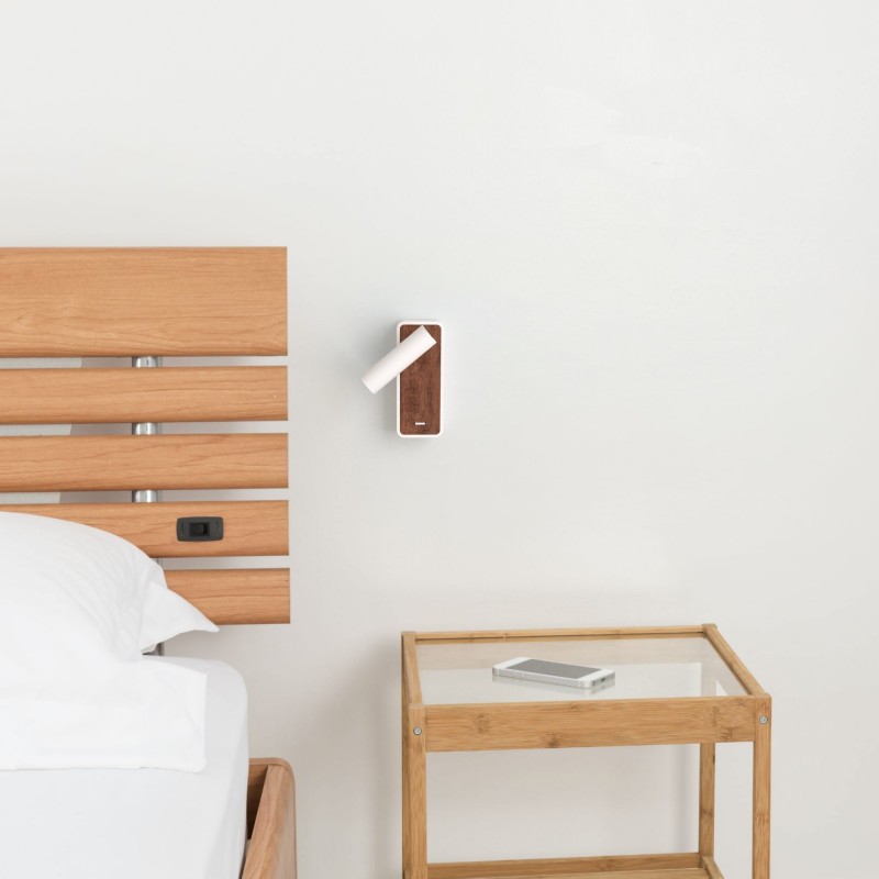 Applique de lecture en bois et métal Applique de lecture en bois et métal