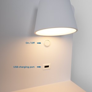 Applique LED orientable avec charge USB Baskop XL
