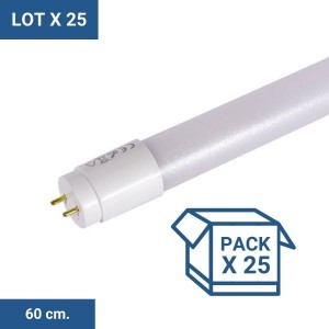 Lot de 25 - Tube LED T8 60cm - 9W - 140lm/W