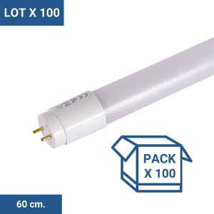 Lot de 100 - Tube LED T8 60cm - 9W - 140lm/W