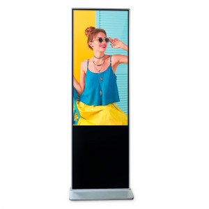 Totem vidéo publicitaire LCD UHD- 4K de 55" - tactile / non tactile - IP20
