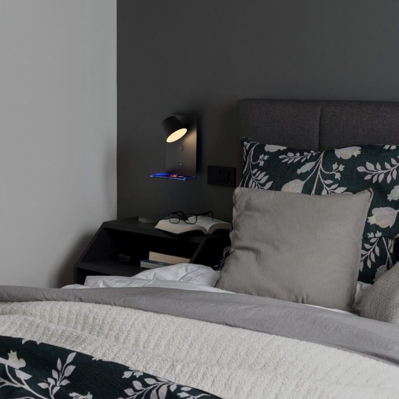 Liseuse noire avec USB Liseuse noire avec USB