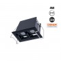 Spot LED encastrable double carré 4W - UGR18 - IRC90 - Puce OSRAM