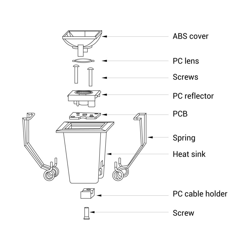 Spot LED encastrable 2W 170lm UGR18 Spot LED encastrable 2W 170lm UGR18