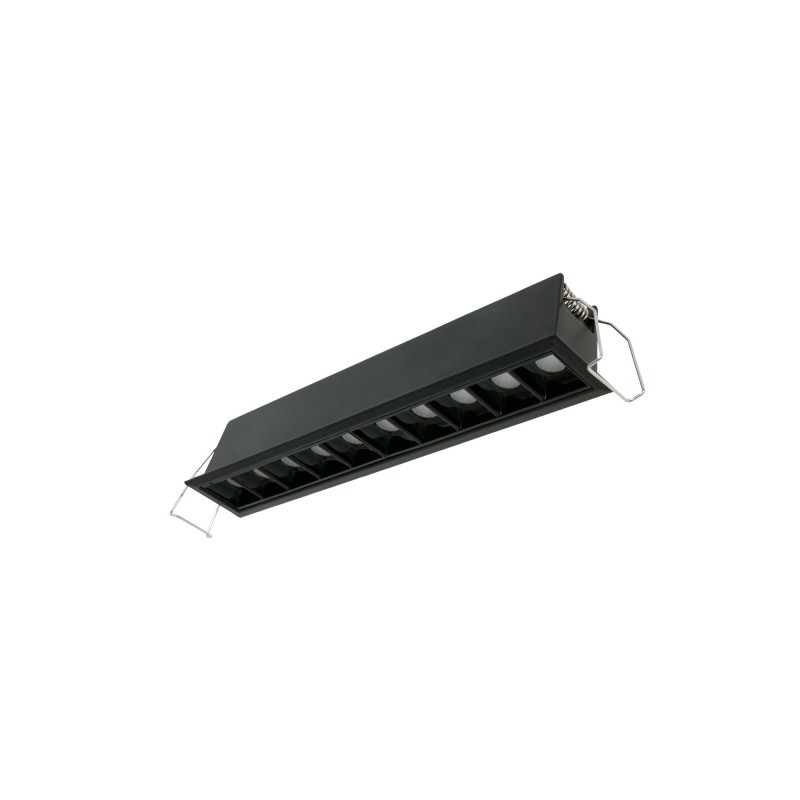 Spot linéaire LED encastré 20W - UGR18 - IRC90 - Puce OSRAM - Noir