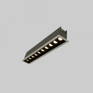 Luminaire LED linéaire encastrable blanc