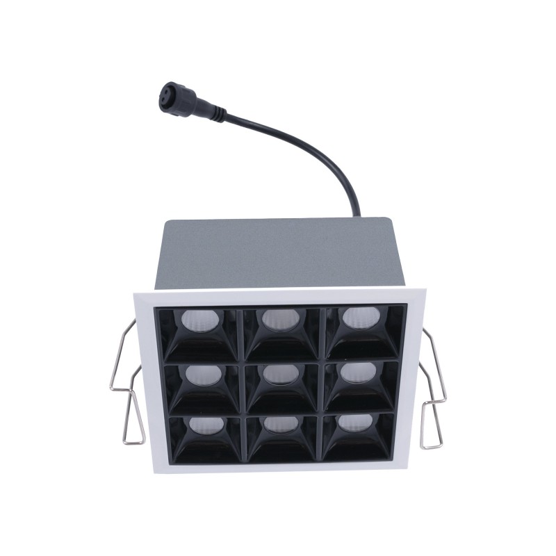 Luminaire carré noir 9 lumières Luminaire carré noir 9 lumières