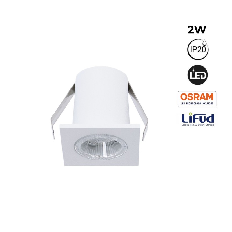 Spot LED encastrable 2W pour faux plafond Spot LED encastrable 2W pour faux plafond
