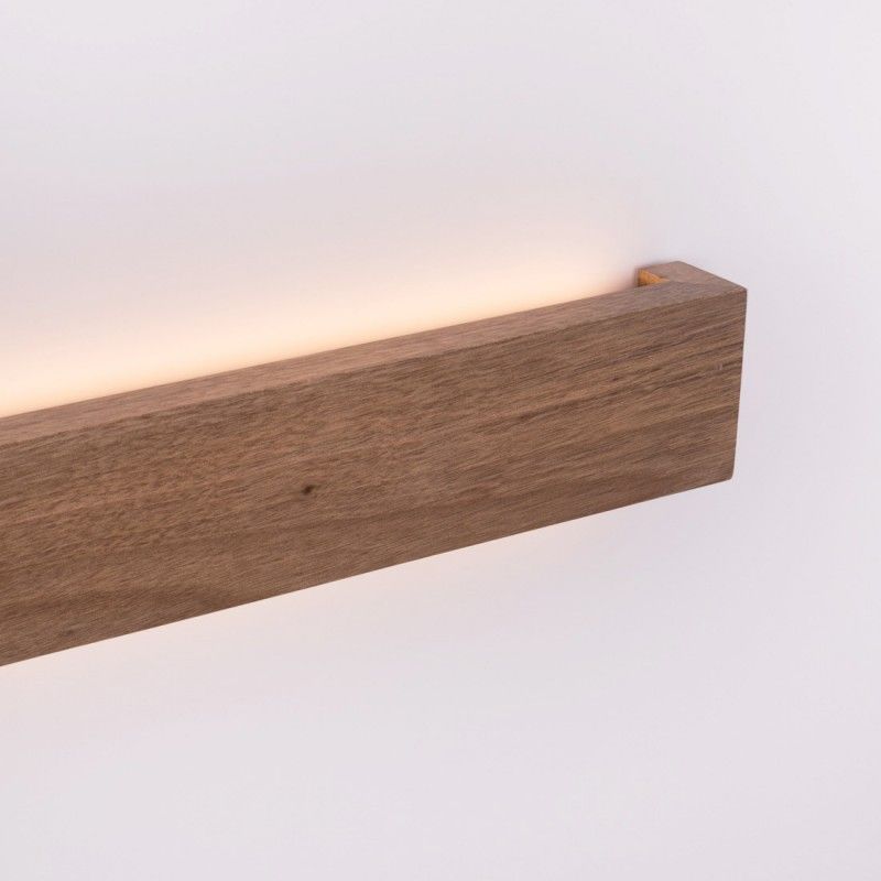 Lampe murale linéaire en bois