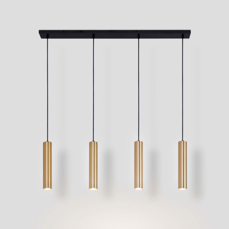 Lampe suspendue élégante en laiton doré