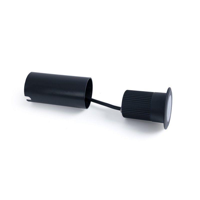 Spot LED encastré de sol inox blanc chaud