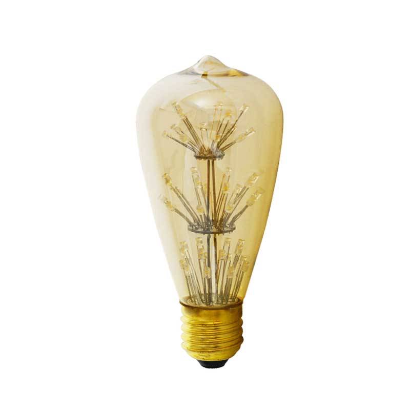 Ampoule LED E27 2W ST64 Firework Gold
