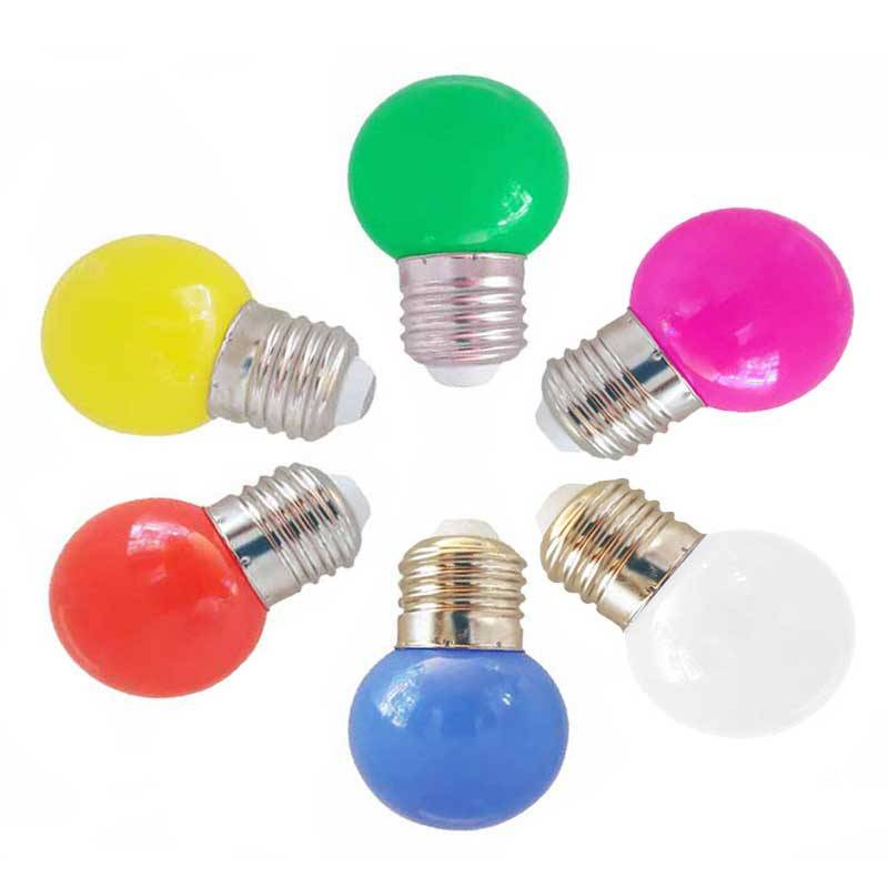 Ampoule LED E27 1W G45 Couleurs