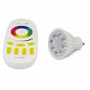Ampoule LED RGBW+CTT GU10 4W contrôle par RF ou wifi