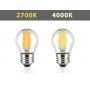 Ampoule sphérique LED G45 6W filament E27 transparent Ampoule sphérique LED G45 6W filament E27 transparent